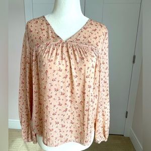Madewell vneck floral blouse